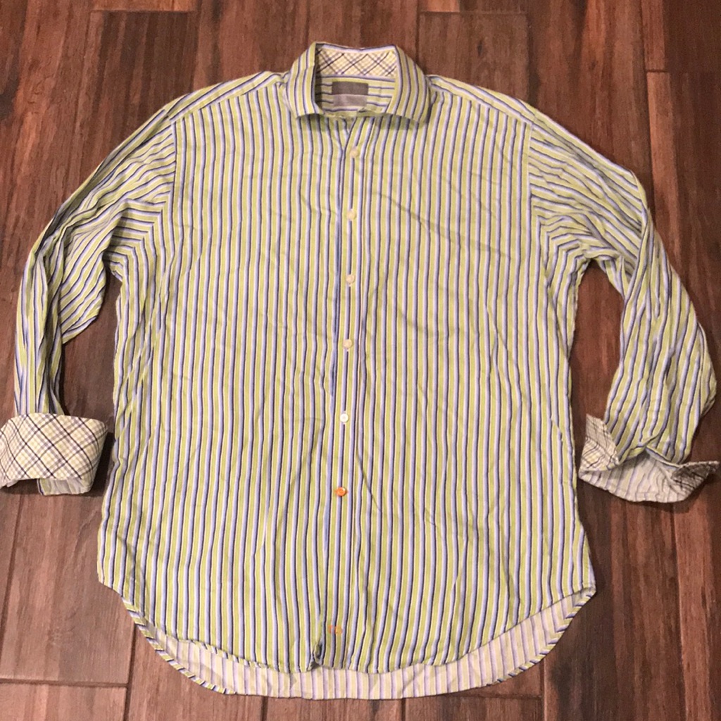 Ln Thomas Dean Brand Mens Long Sleeve Casual Dress Shirt
